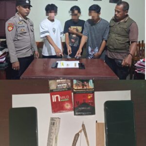 Diduga Asyik Pesta Ganja, Tiga Oknum Mahasiswa Asal Desa Kananga ini Diciduk Polsek Bolo