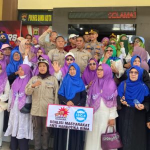 Dihadapan Koalisi Masyarakat Anti Narkotika, Plh Kapolres Bima Kota Tegaskan Komitmen Bersih-Bersih Narkoba