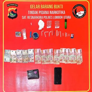 Polres Lombok Utara Bongkar Jaringan Sabu di Bayan, Dua Diduga Pengedar Terancam Seumur Hidup