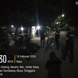 Unit Patroli Sat Samapta Polres Sumbawa Bubarkan Aksi Balap Lari di Area SMK 3