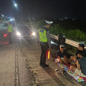 Polres Lobar Patroli Malam di Bypass BIL, Cegah Balap Liar
