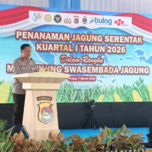 Kapolda NTB Pimpin Penanaman Jagung Serentak di Loteng, Dukung Swasembada Pangan 2026. ‎