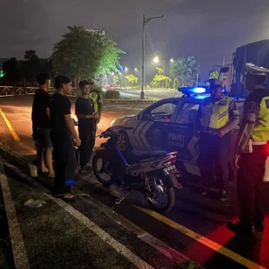 Satlantas Polres Lombok Barat Patroli Skala Besar di Jalur Bypass