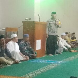 Kanit Binmas Polsek Madapangga Hadiri Safari Ramadhan Bersama Forkopimcam Madapangga di Masjid Al-Mutakim
