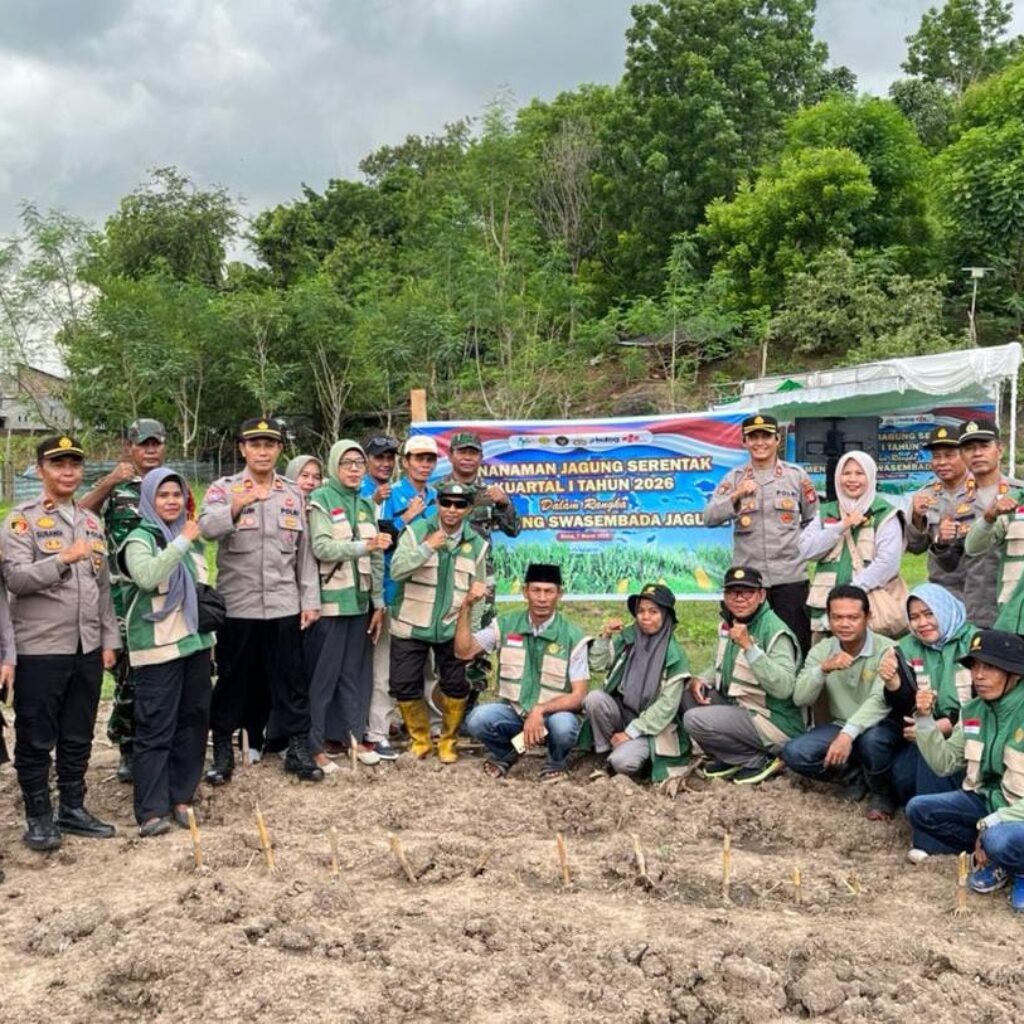 Polres Bima Kabupaten Mengikuti Penanamann Jagung Serentak Kuartal 1 Tahun 2026