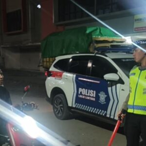 Blue Light Patrol Sat Lantas Polres Bima Kota, Jaga Ketertiban Lalu Lintas Malam Hari