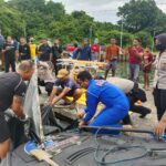 Sat Polairud Polres Sumbawa Evakuasi Jenazah Laki-Laki Tanpa Identitas di Perairan Tanjung Menangis