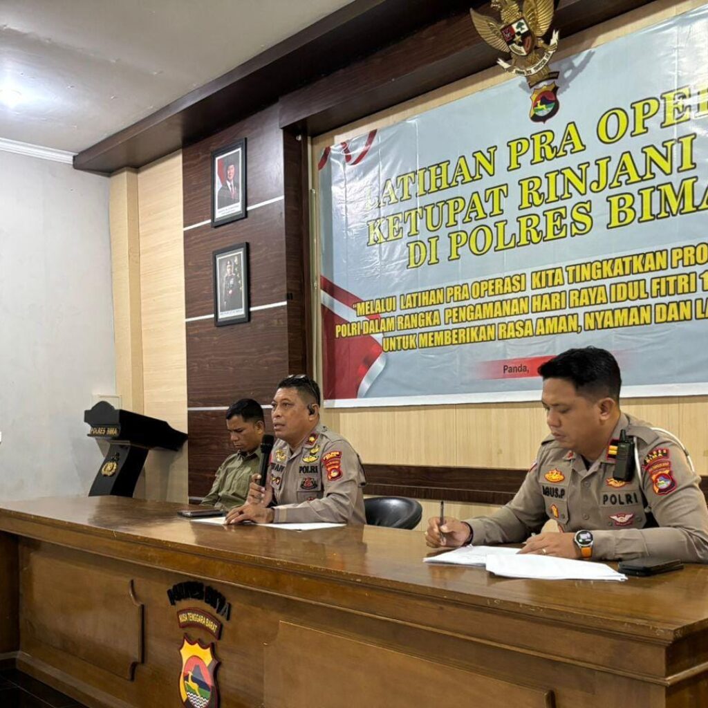 Siap Amankan Arus Mudik Lebaran 2026, Polres Bima Kabupaten Menggelar Lat Pra OPS Ketupat Rinjani 2026