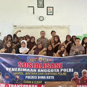 Bag SDM Polres Bima Kota Sosialisasikan Penerimaan Terpadu Anggota Polri T.A. 2026 di SMAN 4 dan SMAN 5 Kota Bima