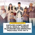 HALAL BIHALAL DI KEDIAMAN KAPOLRES DOMPU, PERERAT SILATURAHMI KELUARGA BESAR POLRES DOMPU