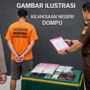 Sat Resnarkoba Polres Dompu Limpahkan Tersangka Kasus Narkoba ke Kejaksaan Negeri (Tahap II)