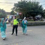 Personel Polsek Rasanae Barat Laksanakan Rawan Pagi, Wujudkan Kamseltibcarlantas di Kota Bima