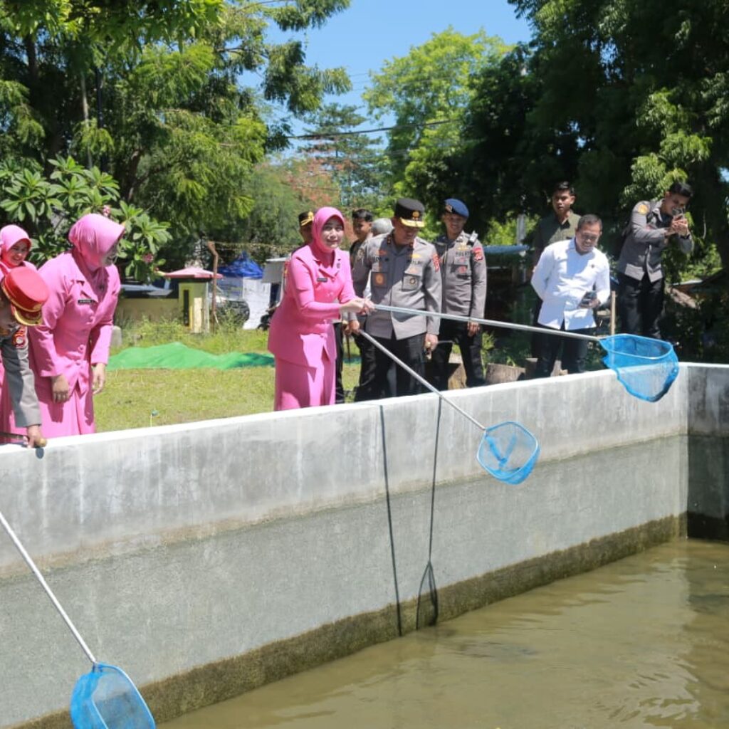 Kapolda NTB Pimpin Panen Ikan di SPN Belanting, Dukung Program Ketahanan Pangan Nasional