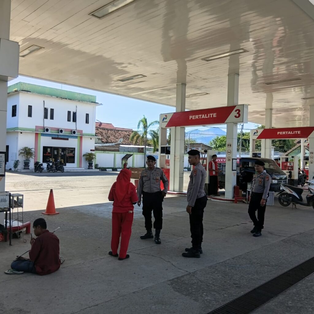 Jaga Kamtibmas di Tengah Kenaikan BBM, Polres Bima Kota Intensifkan Patroli Pengamanan SPBU
