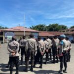 Propam Polres Dompu Lakukan Pengecekan Personel Pengamanan Aksi Unjuk Rasa