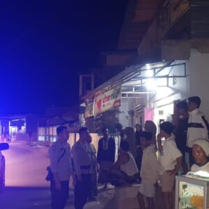 Polsek Lambu Gencarkan Patroli Blue Light, Antisipasi Gangguan Kamtibmas