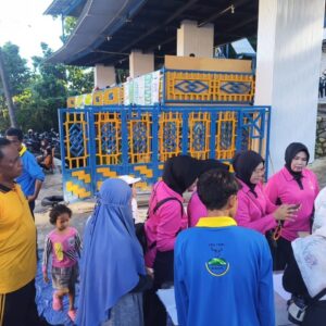 Personel Polsek Alas Amankan Giat Senam Sehat dan Pemeriksaan Kesehatan di Yida Park Marente