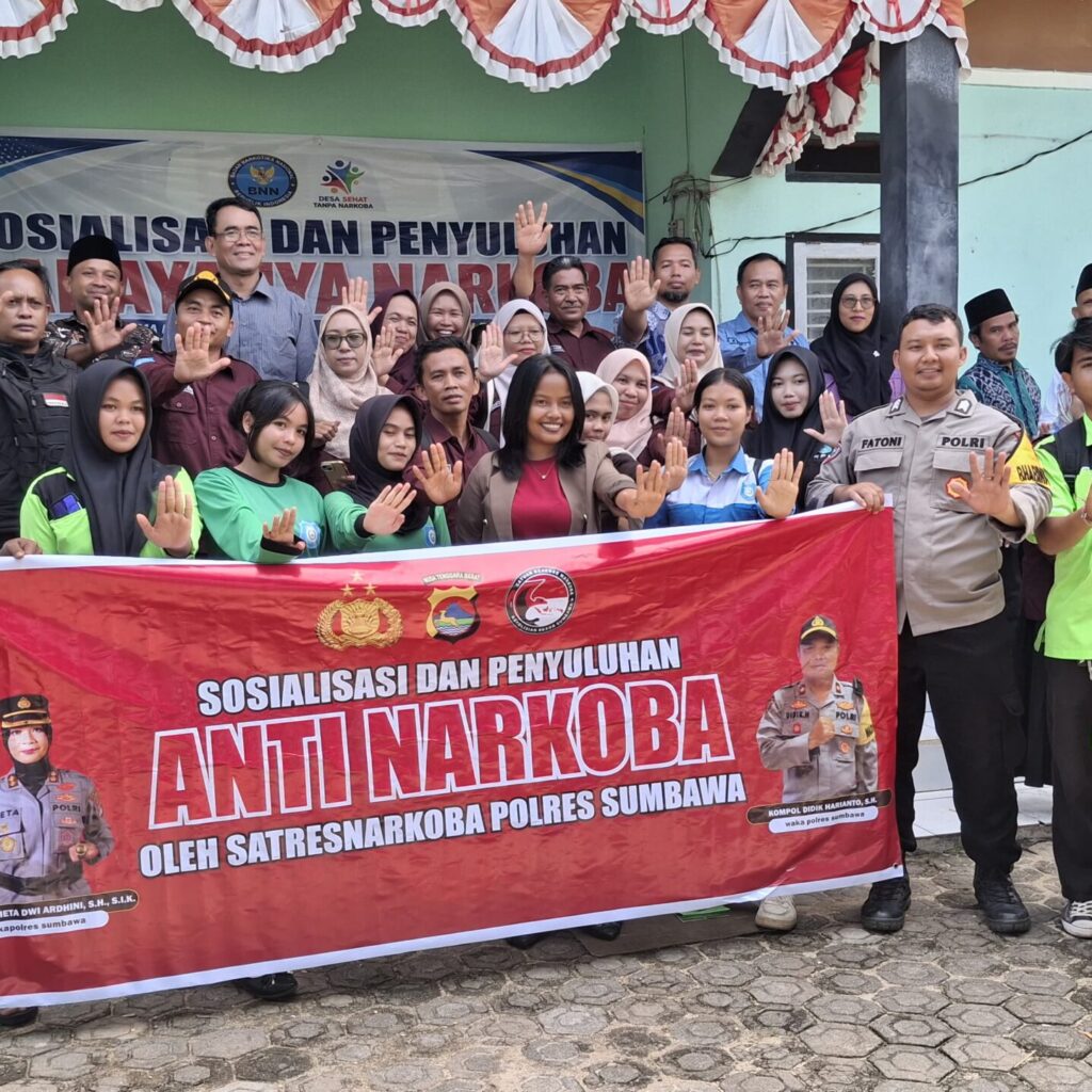 “Bersama Kita Cegah Narkoba”: Sat Resnarkoba Polres Sumbawa Tegaskan Komitmen di Desa Sekokat