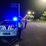 Patroli Blue Light Satlantas Polres Lombok Barat Sisir Titik Rawan Gangguan Kamtibmas