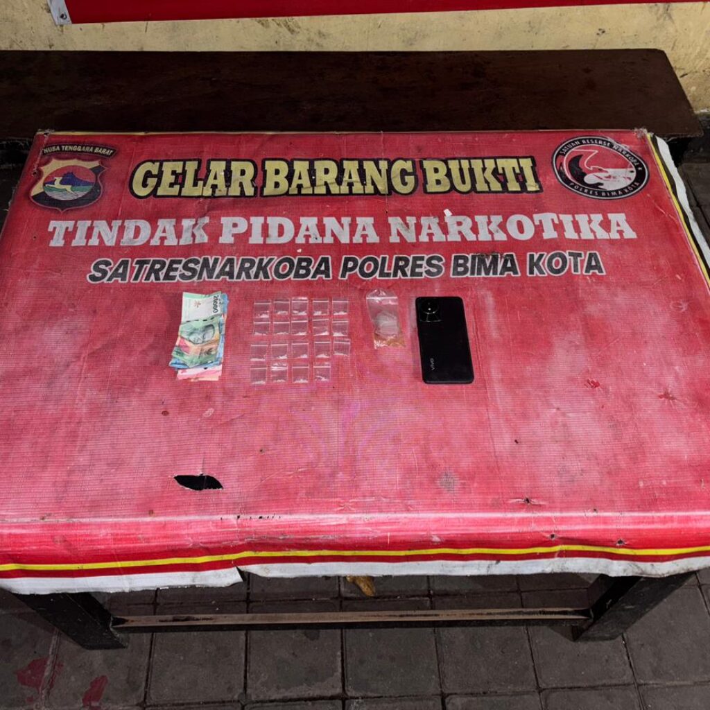 Edarkan Shabu di Desa Nae, Pria 29 Tahun Dibekuk Sat Resnarkoba Polres Bima Kota