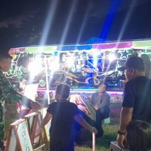 Komsos Humanis Babinsa Ciptakan Pasar Malam Kondusif dan Nyaman
