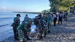 Kodim 1606/Mataram Libatkan Ratusan Peserta dalam Karya Bakti dan Donor Darah di Loang Baloq