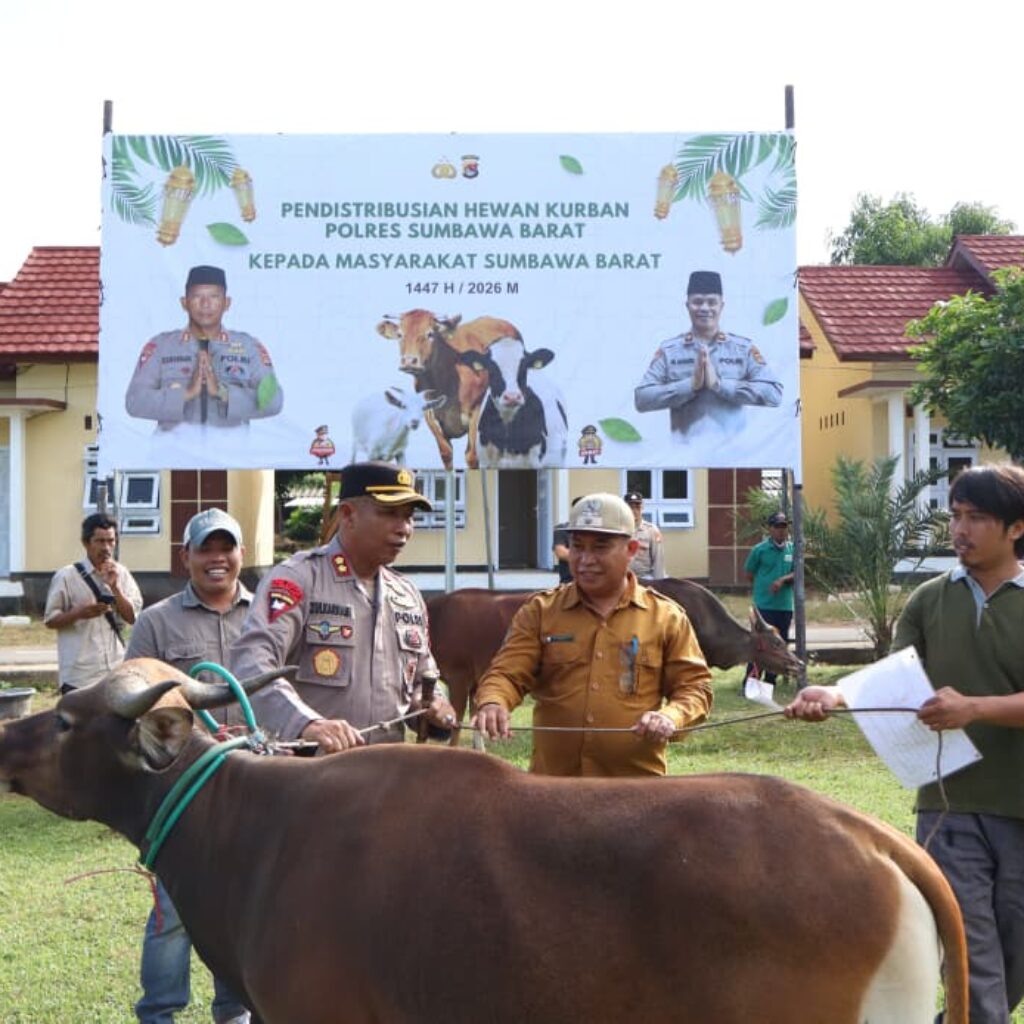 Polres Sumbawa Barat Distribusikan Hewan Kurban untuk Masyarakat pada Iduladha 1447 H/2026 M
