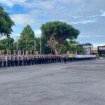 Kapolres Lotim Pimpin Apel Pagi Simak Arahan yang disampaikan
