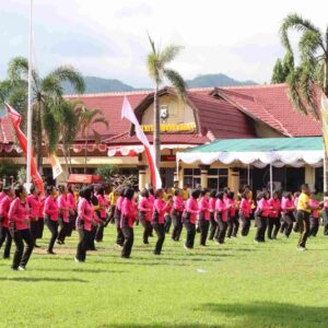 Sambut HUT Bhayangkara ke-80, Polres Lombok Barat Gelar Olahraga Bersama