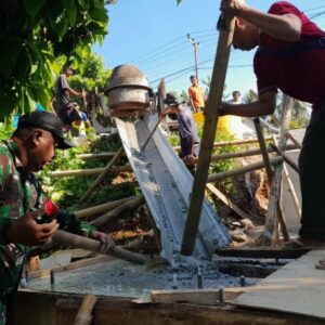 Pengecoran Jembatan Garuda Percepat Akses dan Ekonomi