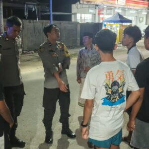 Cegah Gangguan Kamtibmas, Polsek Lambu Intensifkan Patroli Blue Light Malam Hari