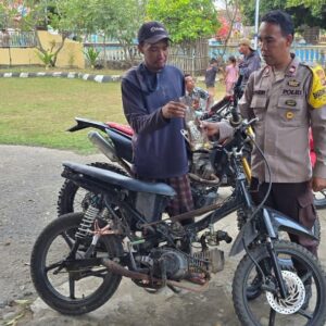 Lagi!!! Polsek Bolo Amankan Lima Unit Sepeda Motor dalam Operasi Penertiban Knalpot Brong