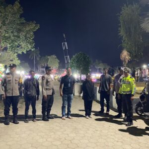 Patroli Strong Point Malam Minggu, Polres Bima Kota Gencarkan Cooling System dan Himbauan Kamtibmas
