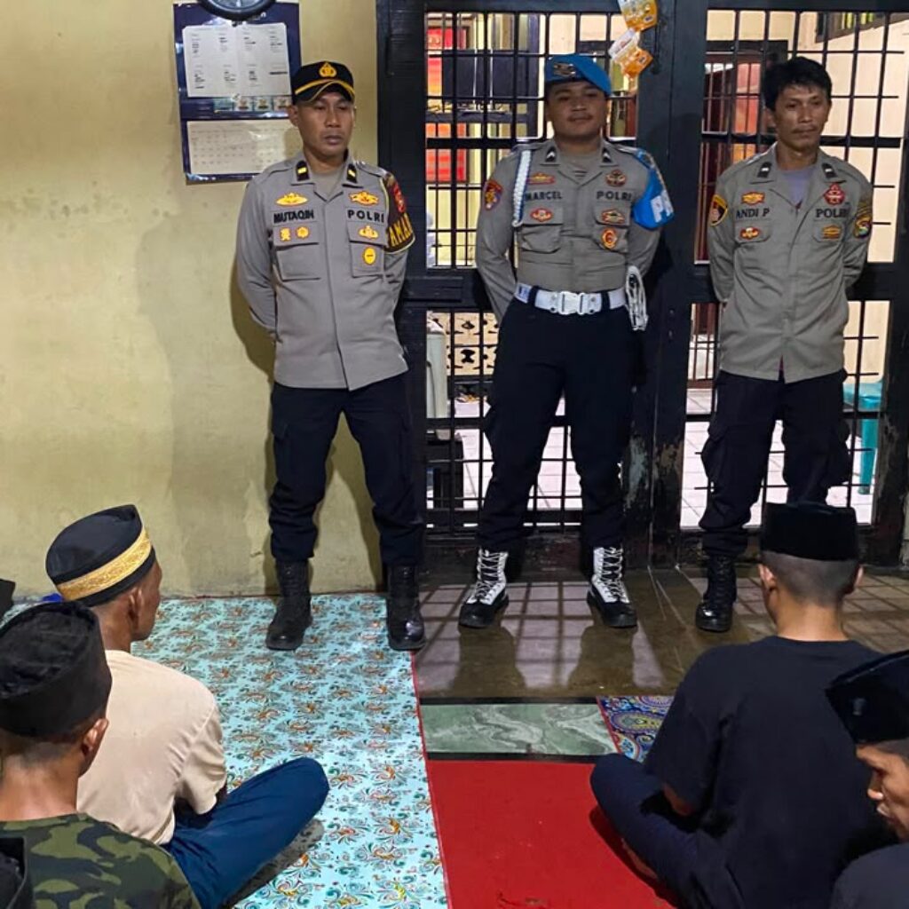 Piket Gabungan Polres Dompu Laksanakan Pengecekan Tahanan, Pastikan Kondisi Rutan Aman