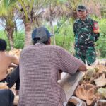 Babinsa Hadir Menguatkan Semangat Pelaku Usaha Kelapa Desa Rempek