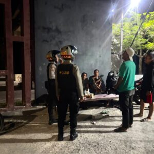 Cegah Aksi Kriminalitas 3C, Polres Lombok Barat Intensifkan Patroli Malam di Kecamatan Lembar