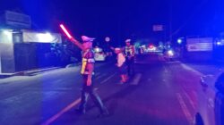 Satlantas Polres Lombok Utara Gelar Blue Light Patrol di Jalan Raya Tanjung