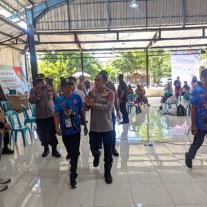 Pantau Kelancaran Porprov XII, Kapolres Sumbawa Barat Tinjau Langsung Pertandingan Cabor Hapkido di Gedung Hanipati