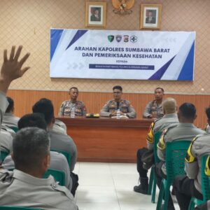 Sat Binmas Polres Sumbawa Barat Gelar Arahan dan Pemeriksaan Kesehatan Bhabinkamtibmas, Perkuat Pelayanan Prima kepada Masyarakat