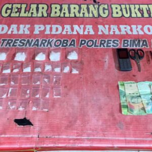 Satresnarkoba Polres Bima Kota Ringkus Terduga Pengedar, 34 Paket Shabu Seberat 54,71 Gram Disita