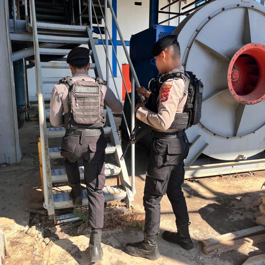 Unit Pamobvit Sat Samapta Polres Bima Kota Laksanakan Pengamanan Objek Vital Nasional di PLTU Bima