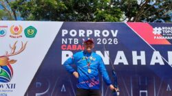 Personil Bag Logistik Polres Sumbawa Sabet Medali Emas Cabor Panahan di Porprov NTB XII 2026