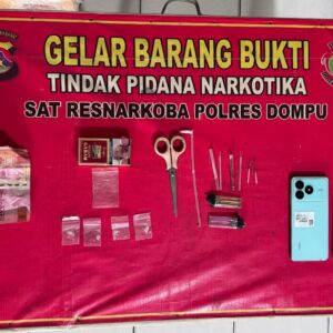 Satresnarkoba Polres Dompu Amankan Dua Terduga Pelaku, Sita Diduga Sabu Seberat Bruto 1,13 Gram di Cempi Jaya