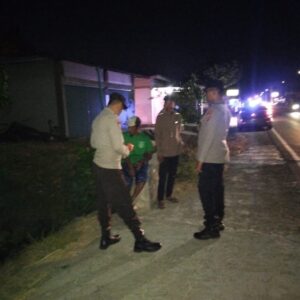 Polsek Gangga Gelar Patroli Blue Light Jaga Kondusivitas 3 Desa