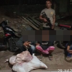 Gerak Cepat Polisi, Tiga Pembawa Daging Sapi Diduga Hasil Curian Diamankan di Sape