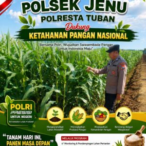 Polisi Polsek jenu Polres Tuban Turun ke Ladang, Dampingi Petani Jagung Dukung Ketahanan Pangan