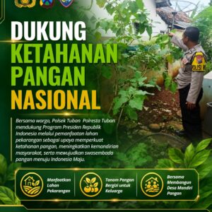 Polsek Tuban Monitoring Pekarangan Pangan Bergizi, Dukung Ketahanan Pangan Nasional*