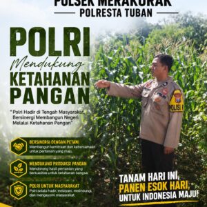 Polri Dukung Astacita, Polsek Merakurak Polres Tuban Turun Cek Tanaman Jagung Warga di Desa Tuwiri Kulon