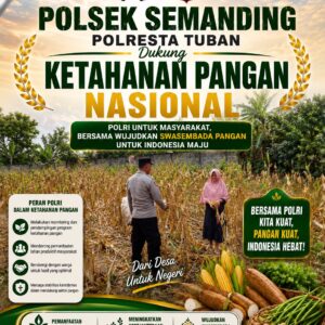 Polri Dukung Astacita, Polsek Semanding Polresta Tuban Turun Cek Tanaman jagung milik Warga di Desa Bektiharjo