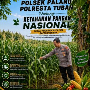 Dukung Astacita, Polsek Palang Polresta Tuban Pantau Langsung Lahan Jagung milik warga Desa Dawung